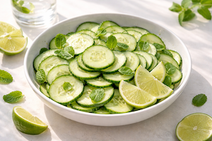 Erfrischender Gurkensalat mit Minze